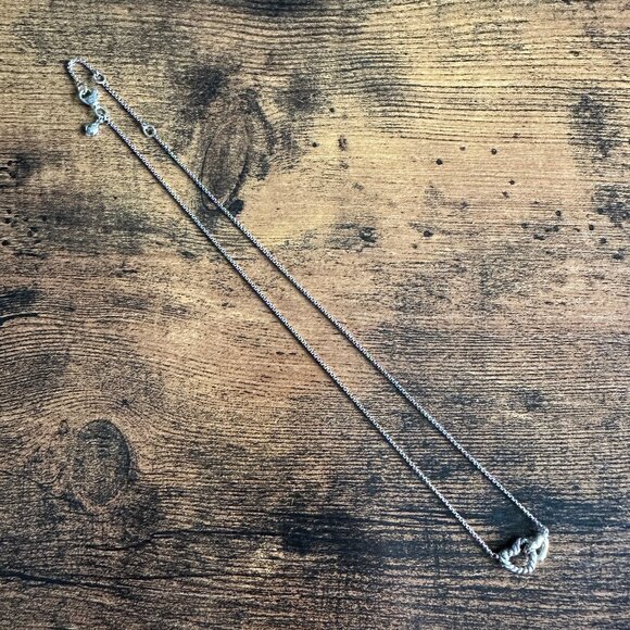 David Yurman Cable Collectibles Double Heart Necklace w/ 18k Yellow Gold - 17" - Picture 5 of 14